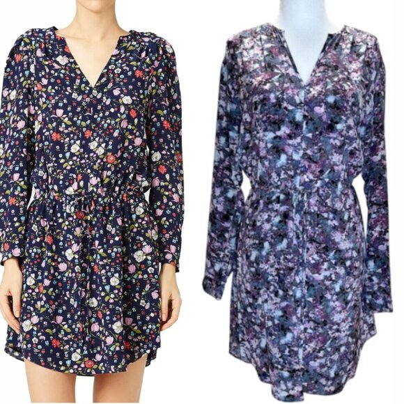Rebecca Taylor - “Tapestry Collection ” Floral, Silk Mini Dress - Size 0, Purple - Picture 1 of 16